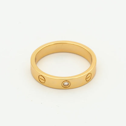 [Royal Top]LOVE RING 4MM 1 DIAMOND PINK GOLD