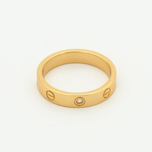 [Royal Top]LOVE RING 4MM 1 DIAMOND PINK GOLD