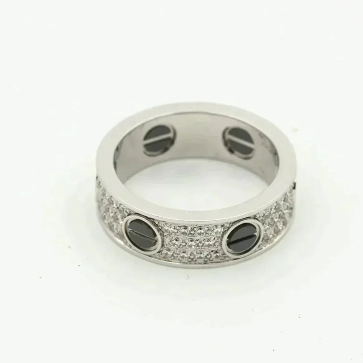 [Royal Top]LOVE RING 5.5MM DIAMONDS PAVED CERAMIC