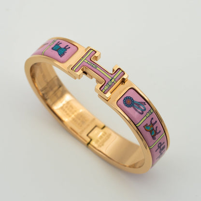 [Royal Top]H PINK GOLD BRACELET PINK CERAMIC