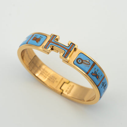 [Royal Top]H PINK GOLD BRACELET BLUE CERAMIC