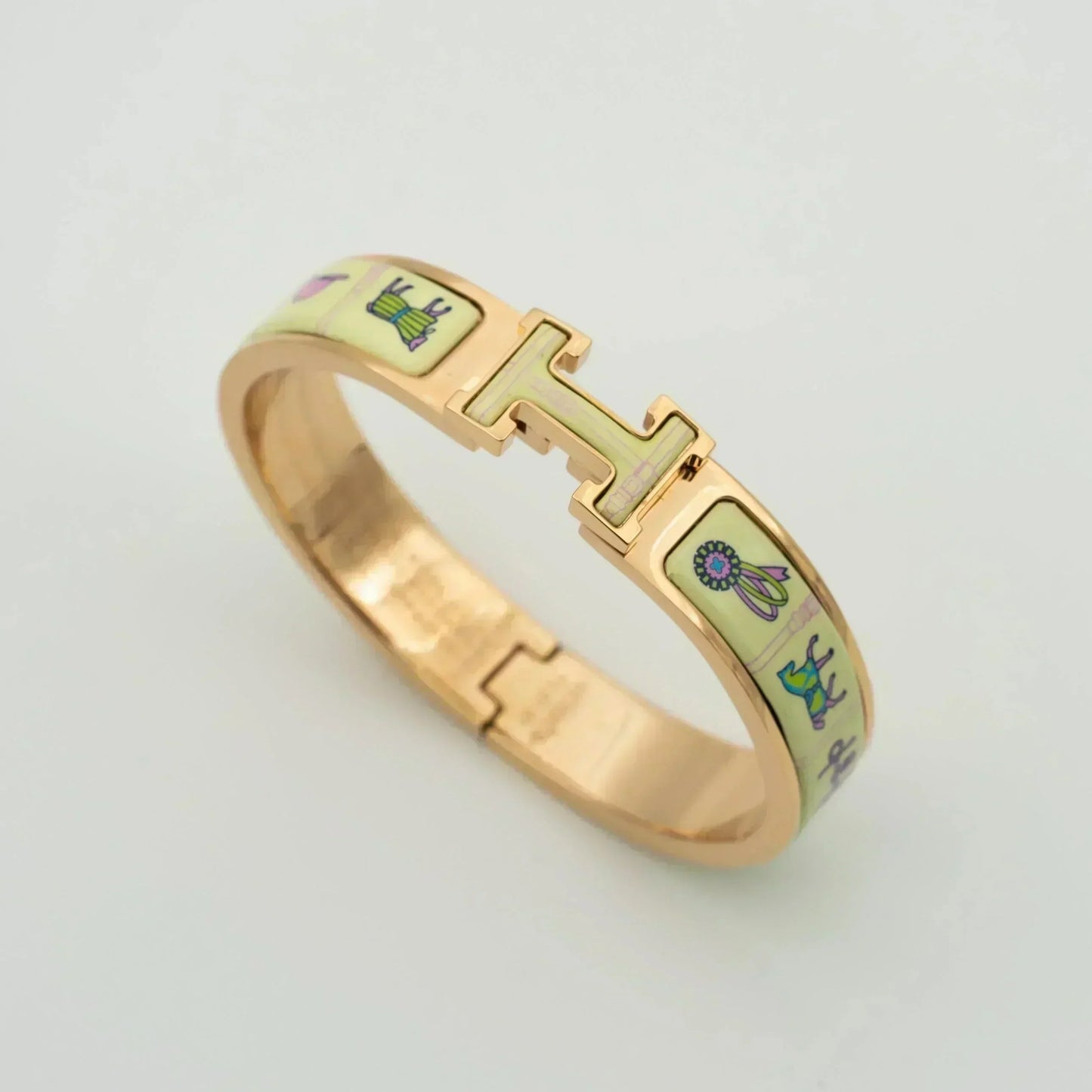 [Royal Top]H PINK GOLD BRACELET CREAM CERAMIC
