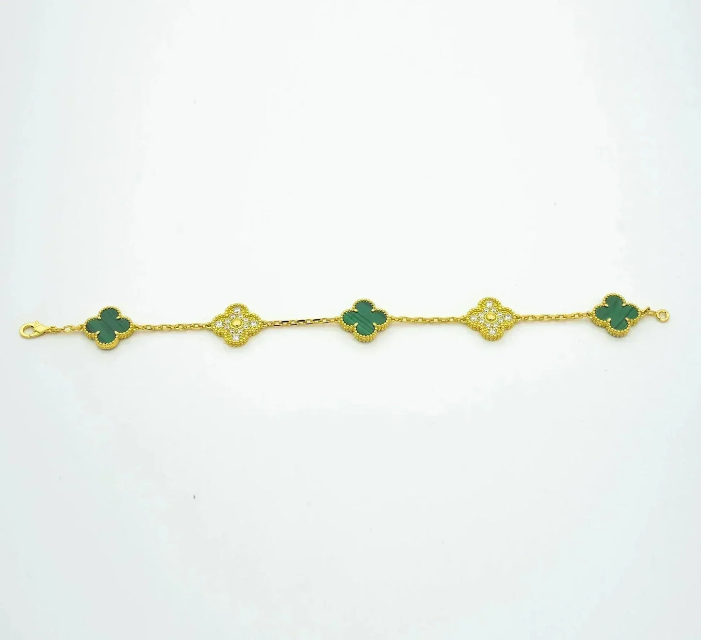 [Royal Top] CLOVER 5 MOTIF MALACHITE BRACELET COLLECTION