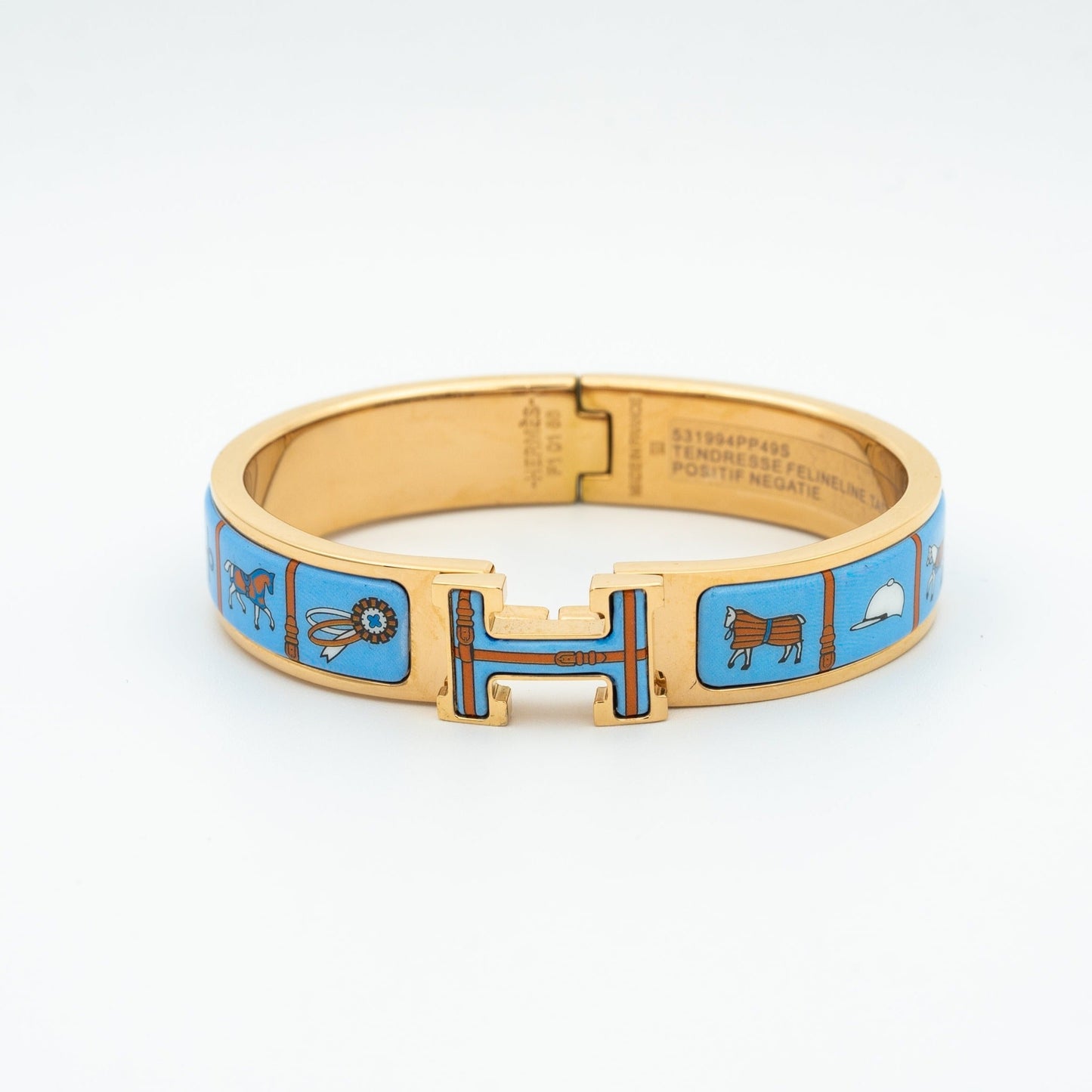 [Royal Top]H PINK GOLD BRACELET BLUE CERAMIC