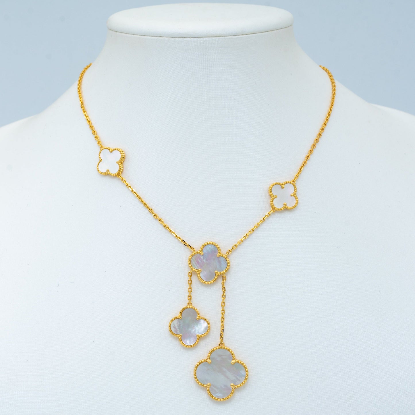 [Royal Top]CLOVER MOTHER OF PEARL NECKLACE 6 MOTIF
