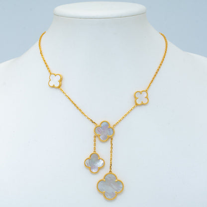 [Royal Top]CLOVER MOTHER OF PEARL NECKLACE 6 MOTIF