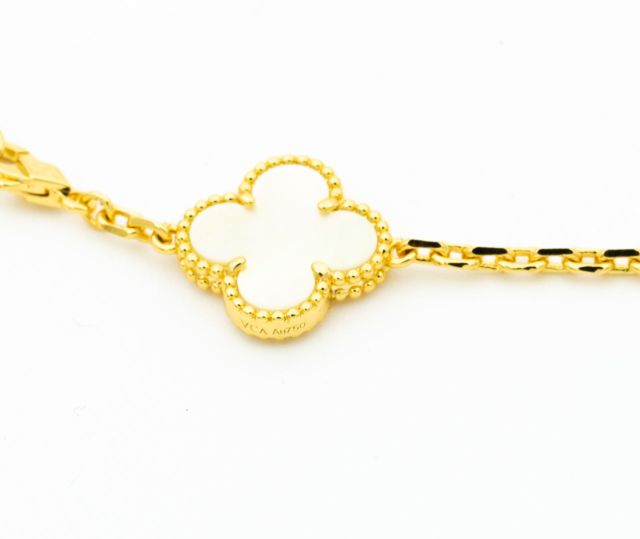 [Royal Top]CLOVER BRACELET 5 MOTIFS ONYX MOP