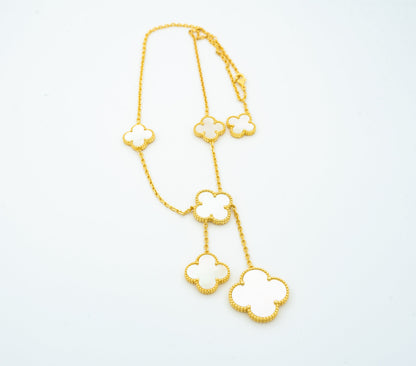 [Royal Top]CLOVER MOTHER OF PEARL NECKLACE 6 MOTIF