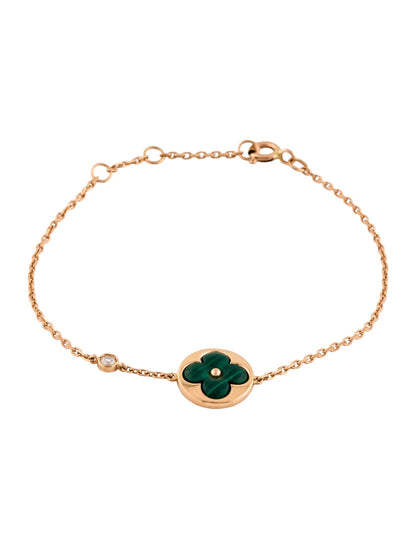 [Royal Top]SUN MALACHITE 1 DIAMOND PINK GOLD BRACELET