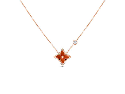[Royal Top]STAR NECKLACE PINK GOLD 1 DIAMOND