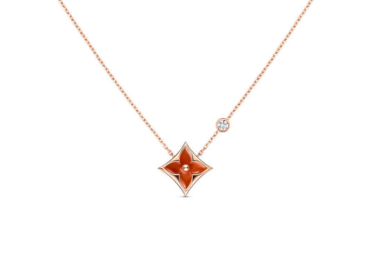 [Royal Top]STAR NECKLACE PINK GOLD 1 DIAMOND