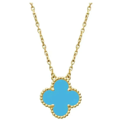 [Royal Top]CLOVER 15MM VINTAGE TURQUOISE NECKLACE