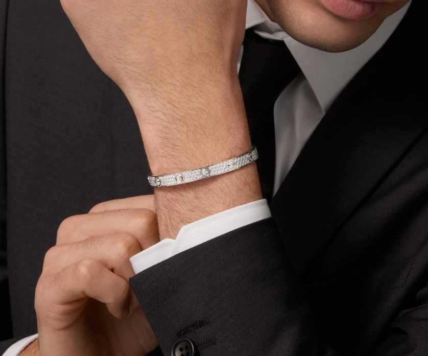 [Royal Top]NEW-LOVE-6.1MM-Width Diamond-Studded Bracelet