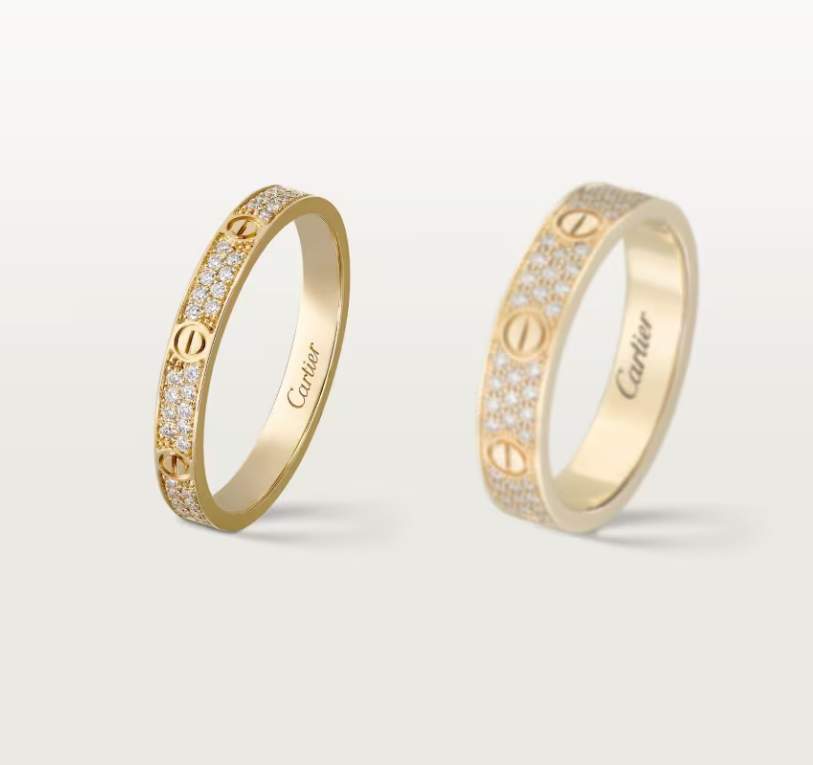 [Royal Top]LOVE RING 2.6mm-wide full-diamond ring Gold