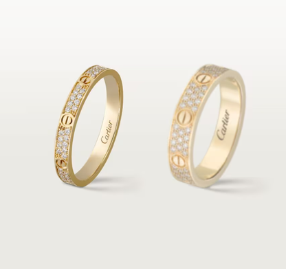 [Royal Top]LOVE RING 2.6mm-wide full-diamond ring Gold