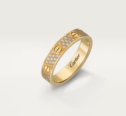 [Royal Top]LOVE RING 4mm-wide full-diamond ring GOLD