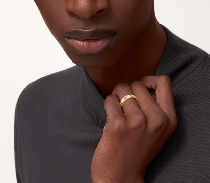 [Royal Top]LOVE RING 4mm-wide full-diamond ring GOLD