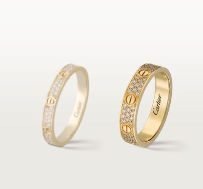 [Royal Top]LOVE RING 4mm-wide full-diamond ring GOLD
