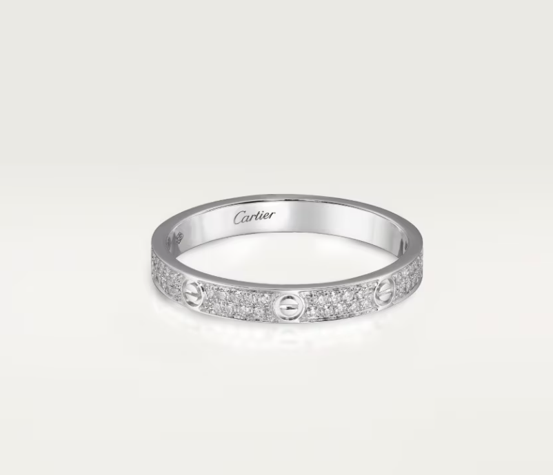 [Royal Top]LOVE RING 2.6mm-wide full-diamond ring silver