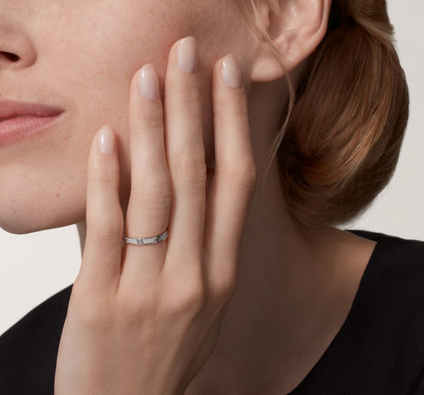 [Royal Top]LOVE RING 2.6mm-wide full-diamond ring silver
