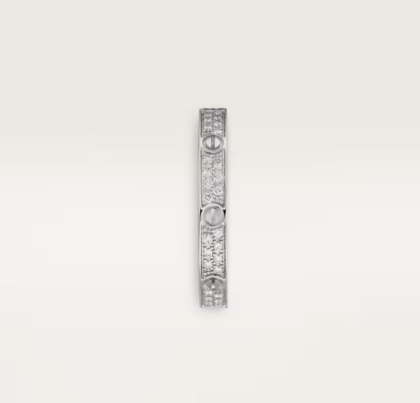 [Royal Top]LOVE RING 2.6mm-wide full-diamond ring silver