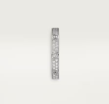 [Royal Top]LOVE RING 2.6mm-wide full-diamond ring silver