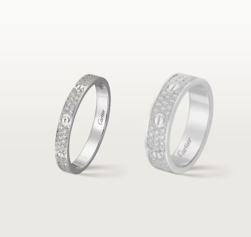 [Royal Top]LOVE RING 2.6mm-wide full-diamond ring silver