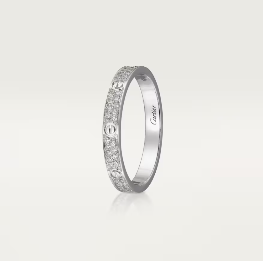 [Royal Top]LOVE RING 2.6mm-wide full-diamond ring silver