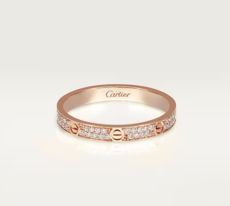 [Royal Top]LOVE RING 2.6mm-wide full-diamond ring Rose Gold