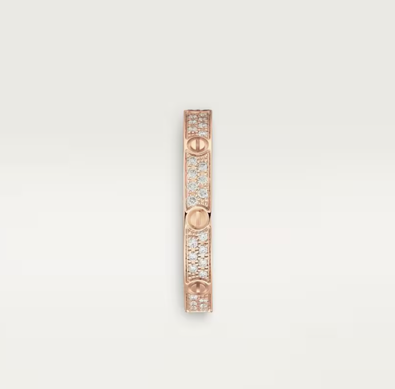 [Royal Top]LOVE RING 2.6mm-wide full-diamond ring Rose Gold
