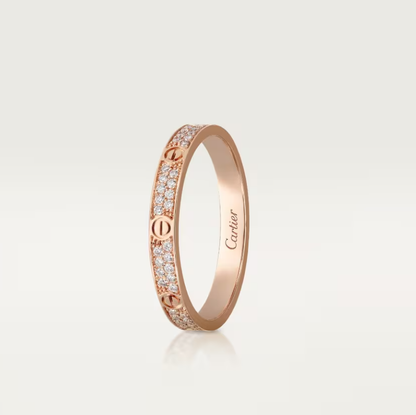 [Royal Top]LOVE RING 2.6mm-wide full-diamond ring Rose Gold