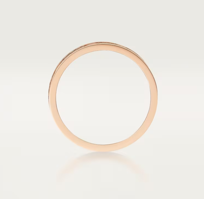[Royal Top]LOVE RING 4mm-wide full-diamond ring Rose Gold
