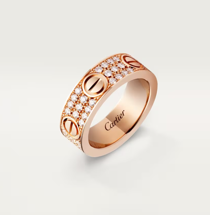 [Royal Top]LOVE RING 6.5mm-wide full-diamond ring Rose Gold