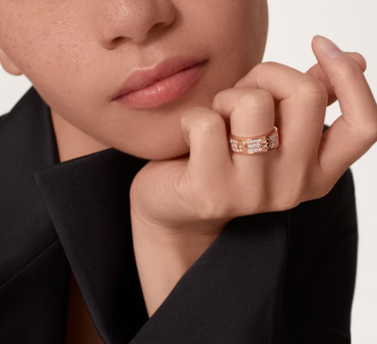 [Royal Top]LOVE RING 6.5mm-wide full-diamond ring Rose Gold