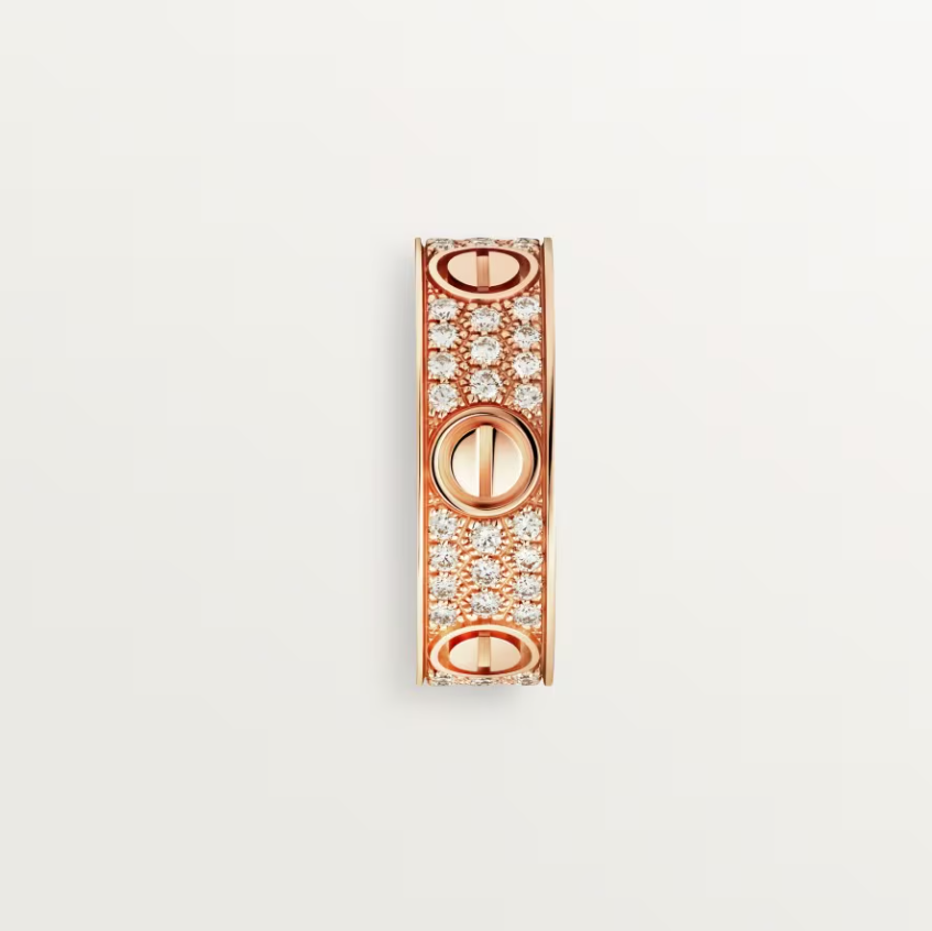 [Royal Top]LOVE RING 6.5mm-wide full-diamond ring Rose Gold