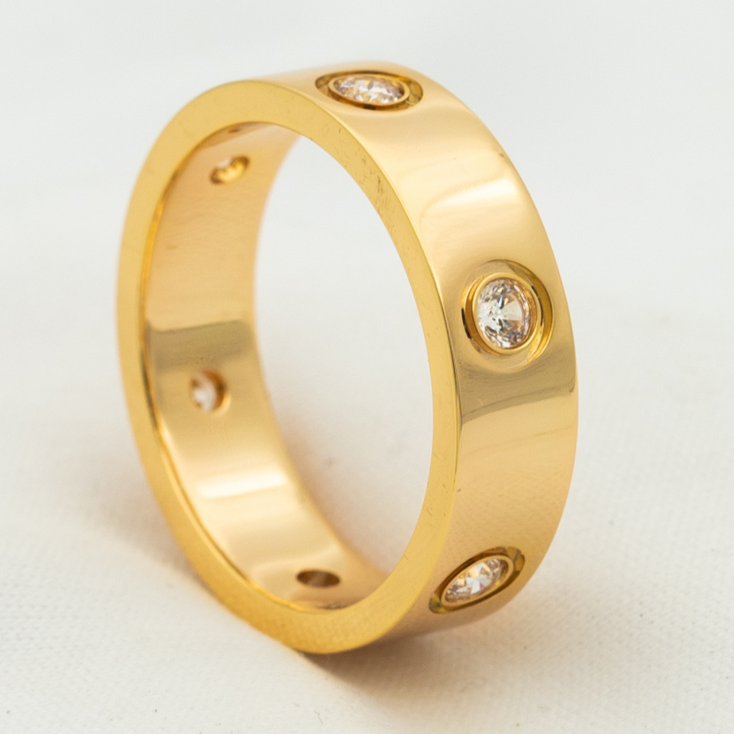 [Royal Top]LOVE RING 5.5MM 6 DIAMONDS PINK GOLD