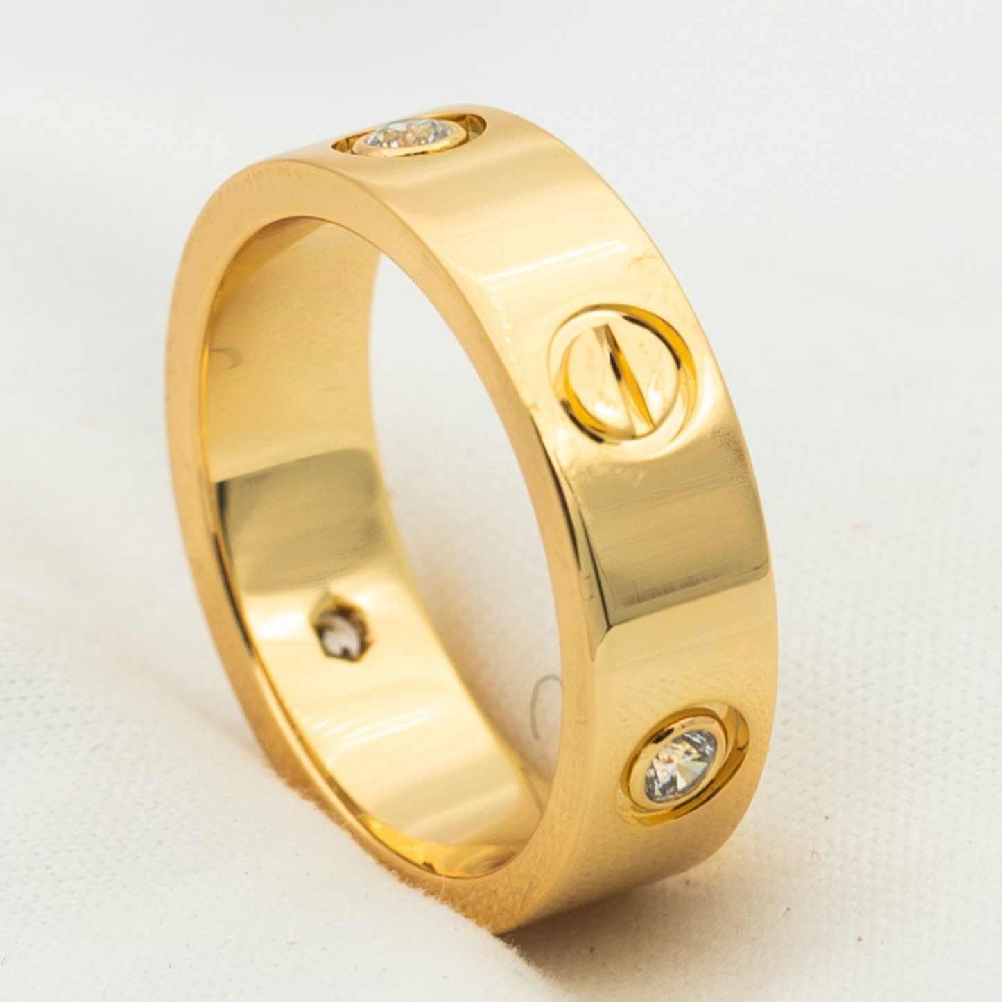 [Royal Top]LOVE RING 5.5MM 3 DIAMONDS PINK GOLD