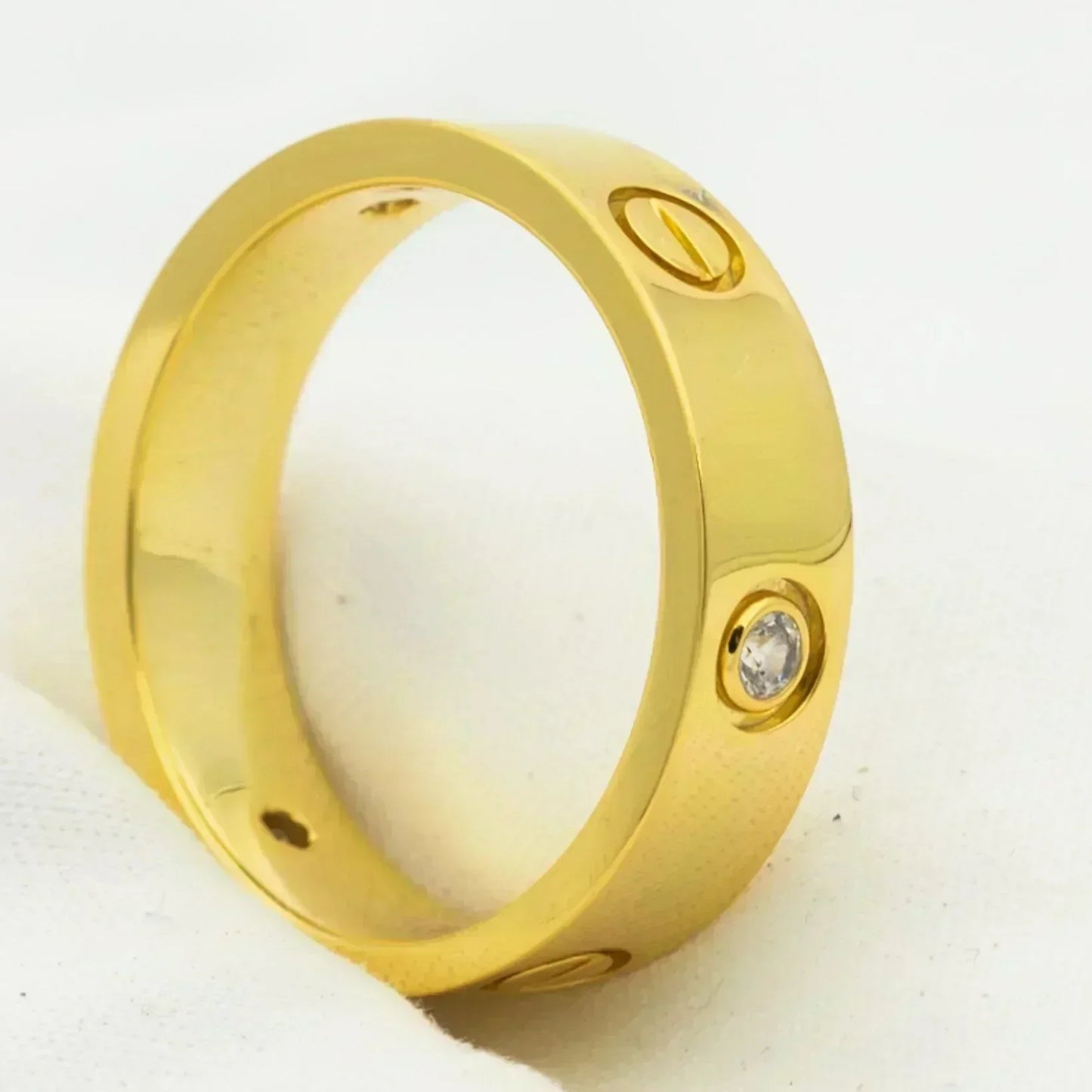 [Royal Top]LOVE RING 5.5MM 3 DIAMONDS GOLD