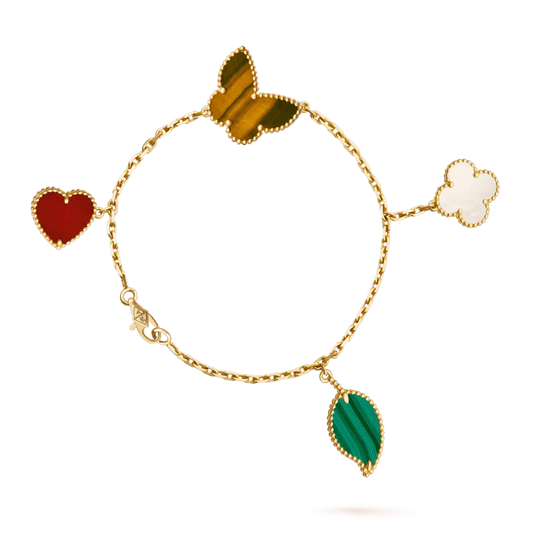 [Royal Top]LUCKY SPRING 5 MOTIF GOLD BRACELET