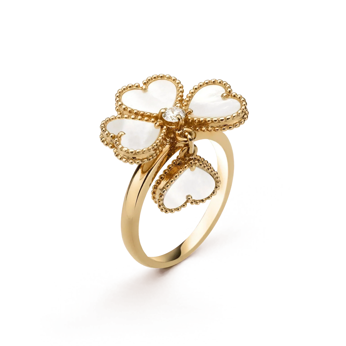 [Royal Top]SWEET CLOVER WHITE MOP RING