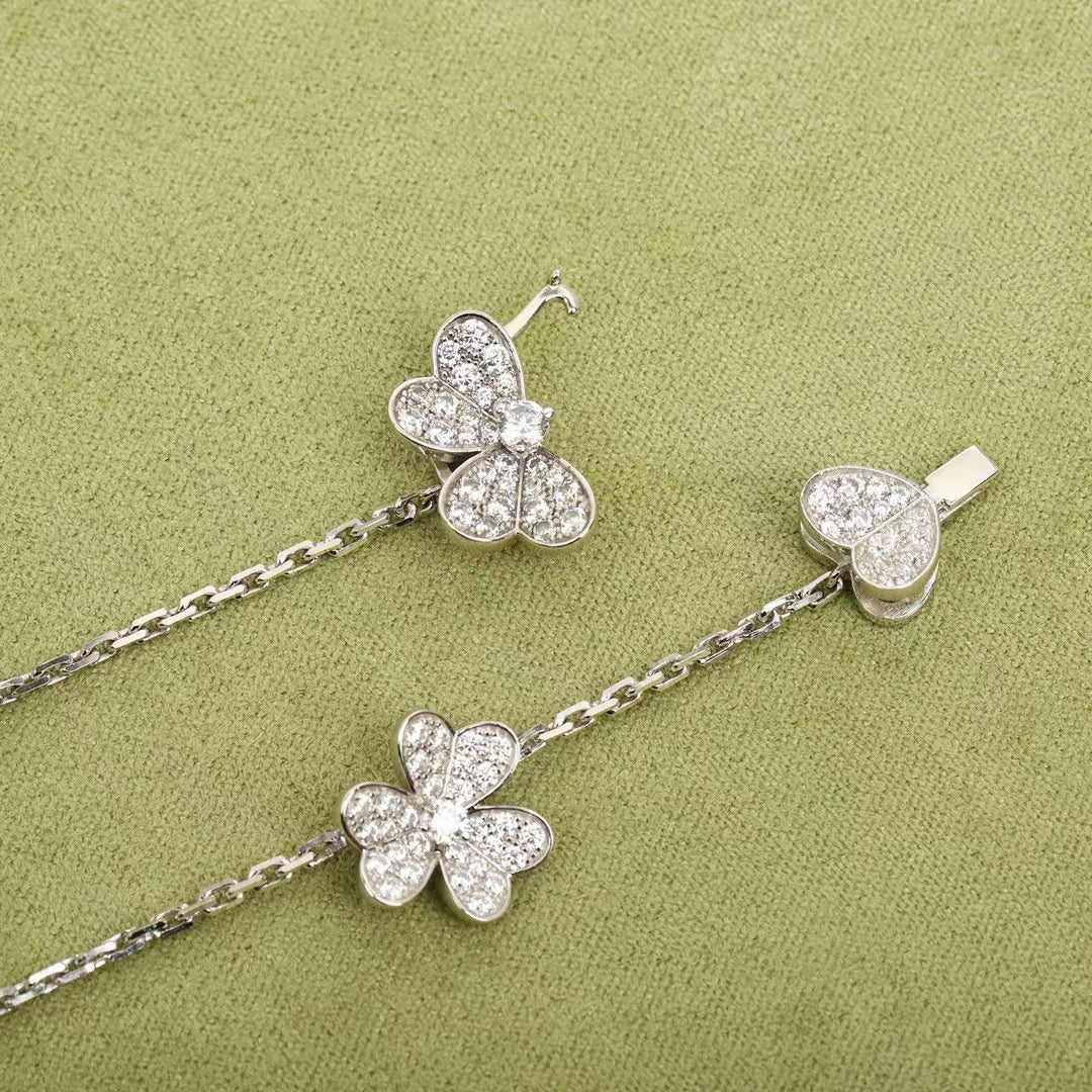 [Royal Top]FRIVOLE SILVER 9 FLOWERS NECKLACE