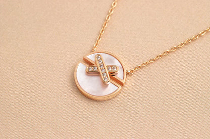 [Royal Top]JEUX DE ROSE GOLD DIAMOND NECKLACE