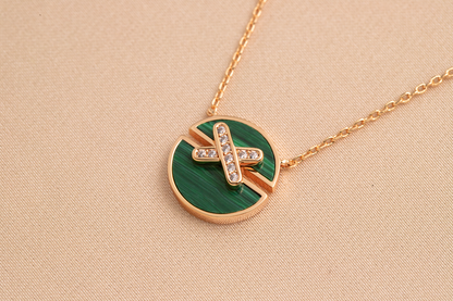 [Royal Top]JEUX DE PINK GOLD DIAMOND NECKLACE