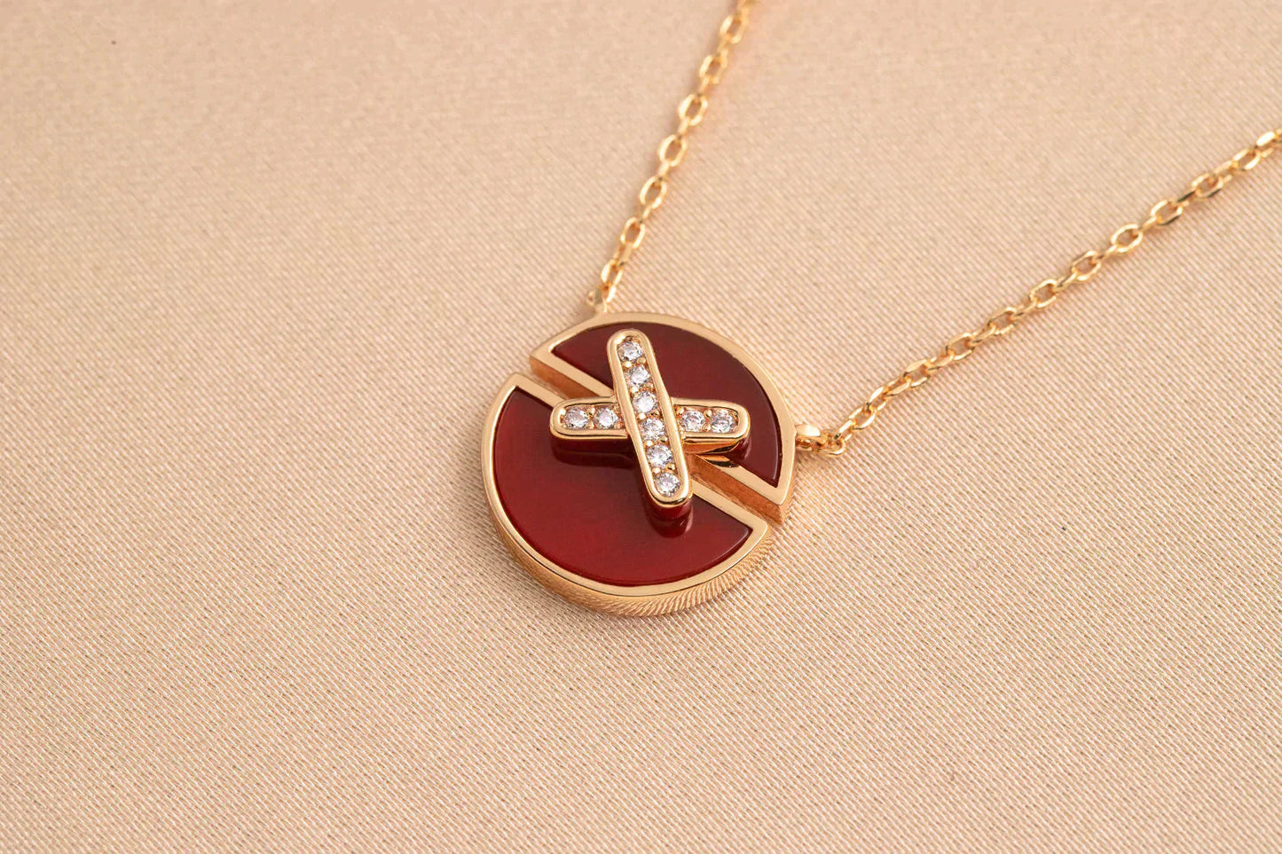 [Royal Top]JEUX DE ROSE GOLD DIAMOND NECKLACE