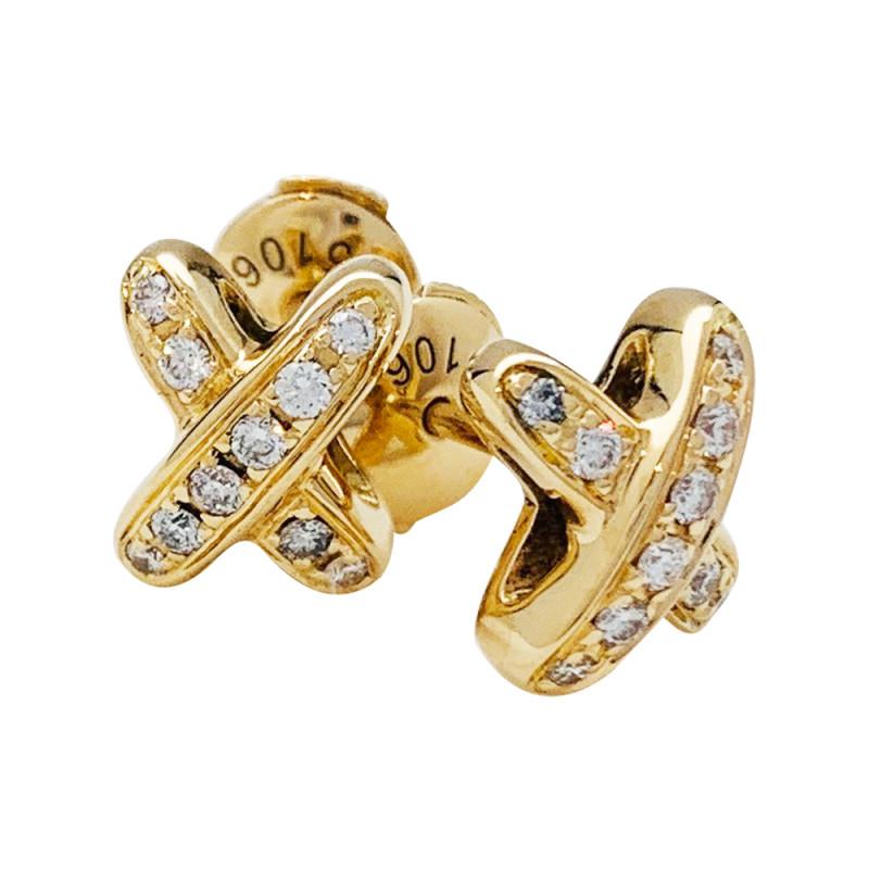 [Royal Top]JEUX DE GOLD DIAMOND EARRINGS