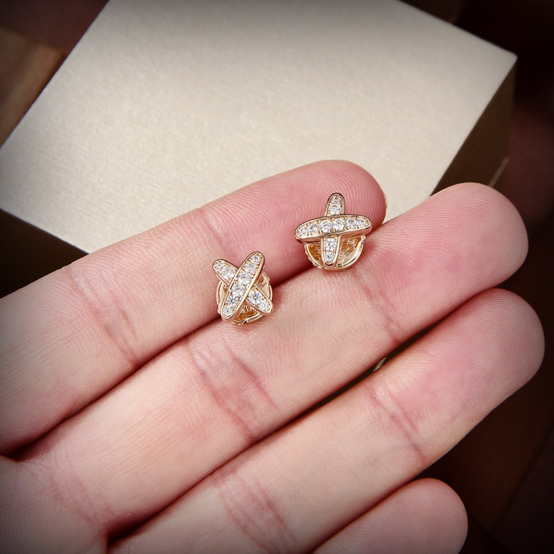 [Royal Top]JEUX DE GOLD DIAMOND EARRINGS