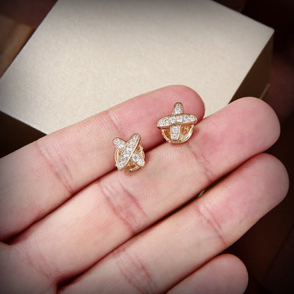 [Royal Top]JEUX DE GOLD DIAMOND EARRINGS