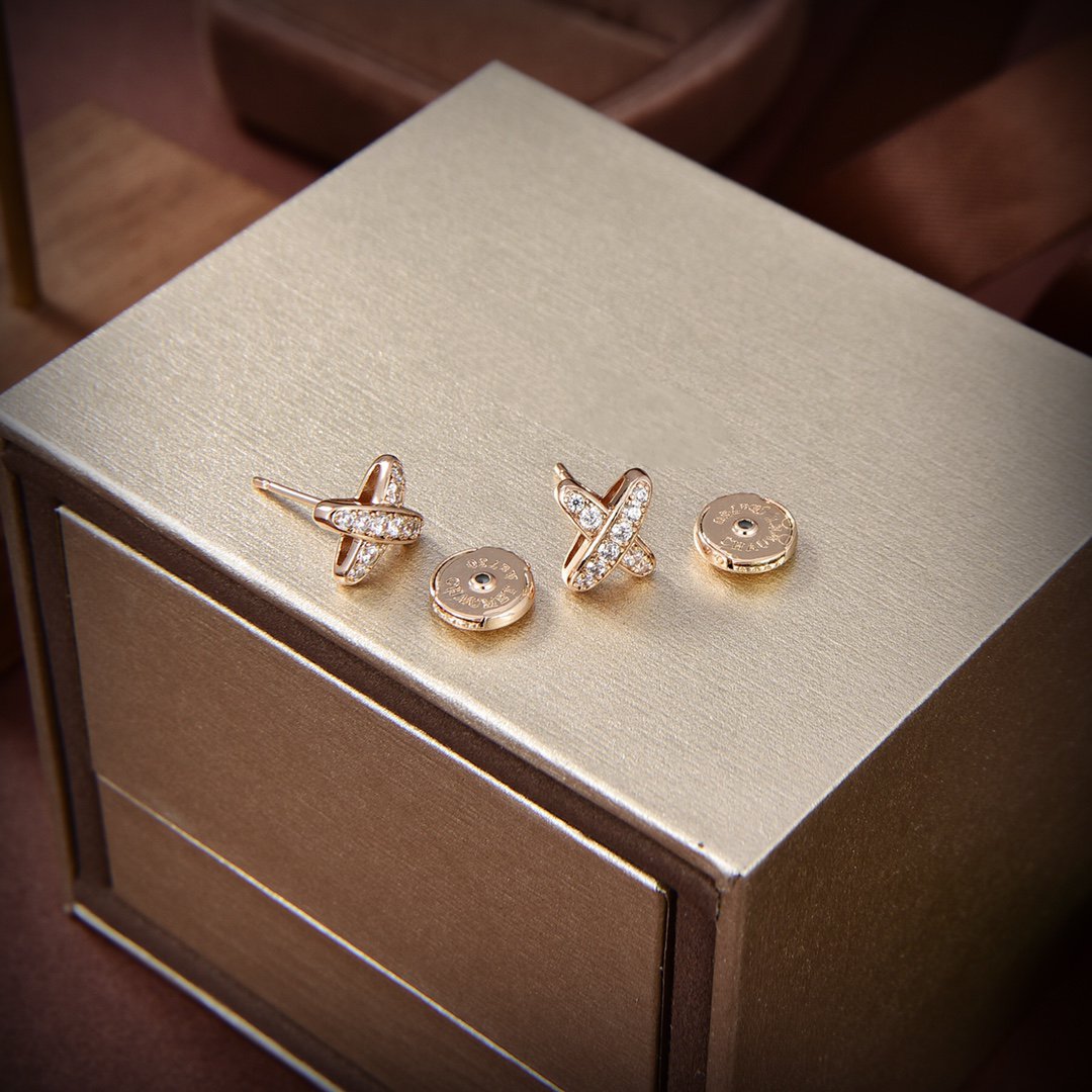 [Royal Top]JEUX DE GOLD DIAMOND EARRINGS