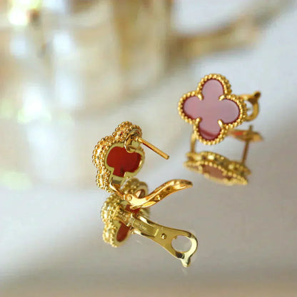 [Royal Top]CLOVER MEDIUM 1 MOTIFS CARNELIAN  EARRINGS
