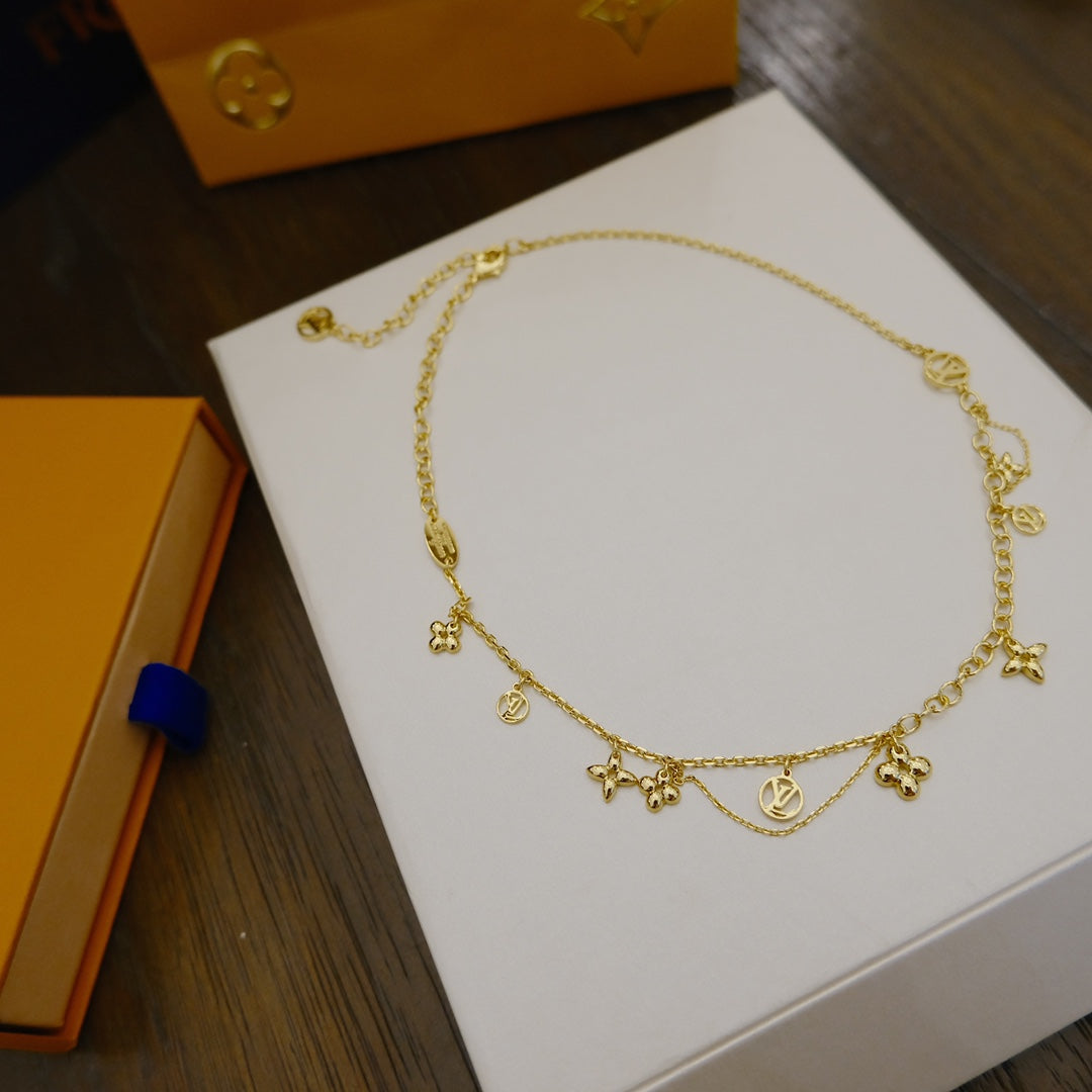 [Royal Top]BLOOMING SUPPLE NECKLACE BRASS